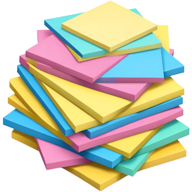 colorful sticky notes emoji