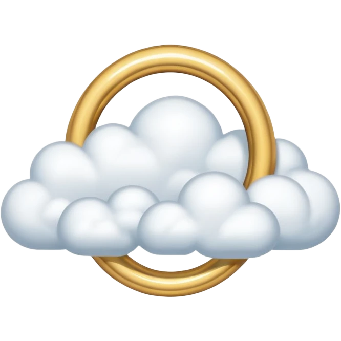 wedding ring on a cloud emoji