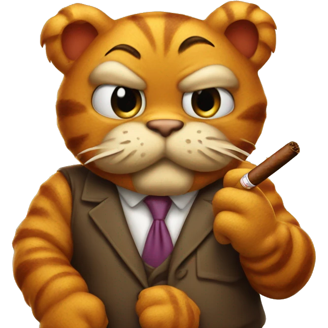 Garfield with cigar emoji