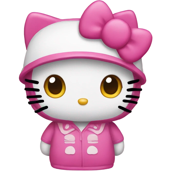 Hello kitty with pink color emoji