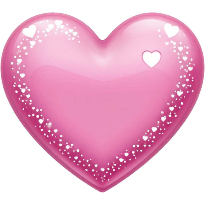 Pink heart with white sparkles emoji