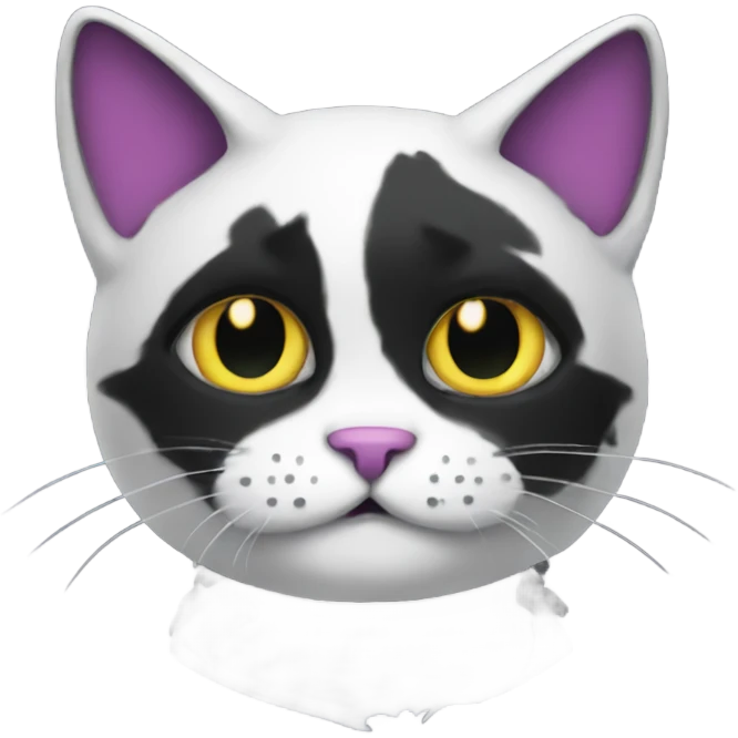 Goth cat emoji