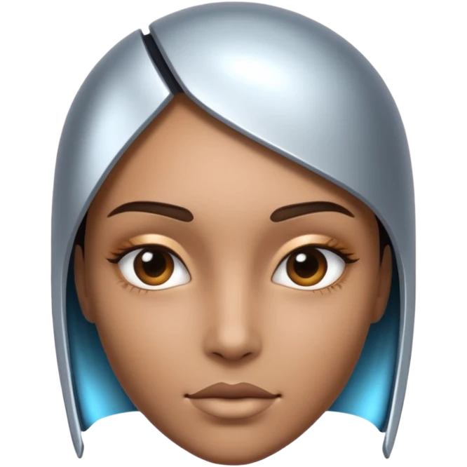 Half normal half future human emoji