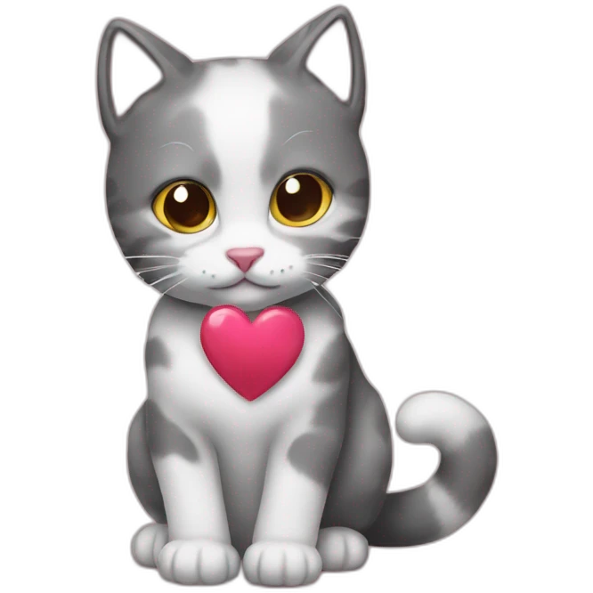 kitty with heart  emoji