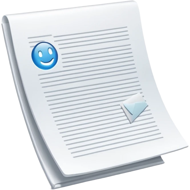 floating documents emoji