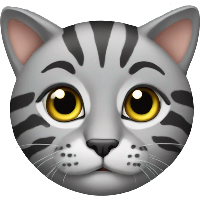 серый кот emoji