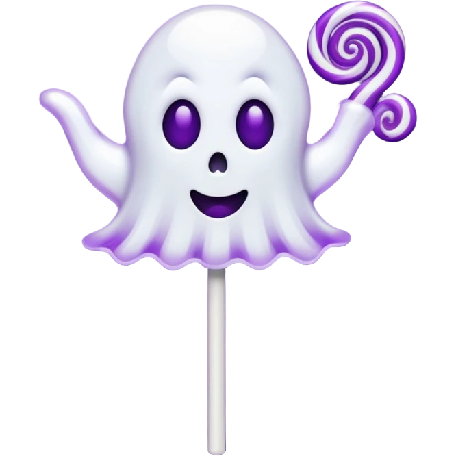 ghost lolipop purple and white emoji