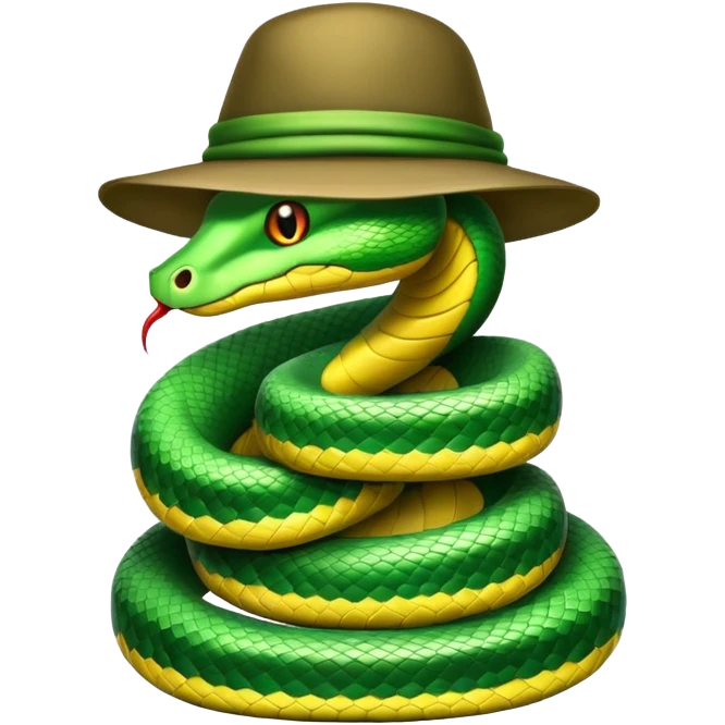 snake woth a hat emoji