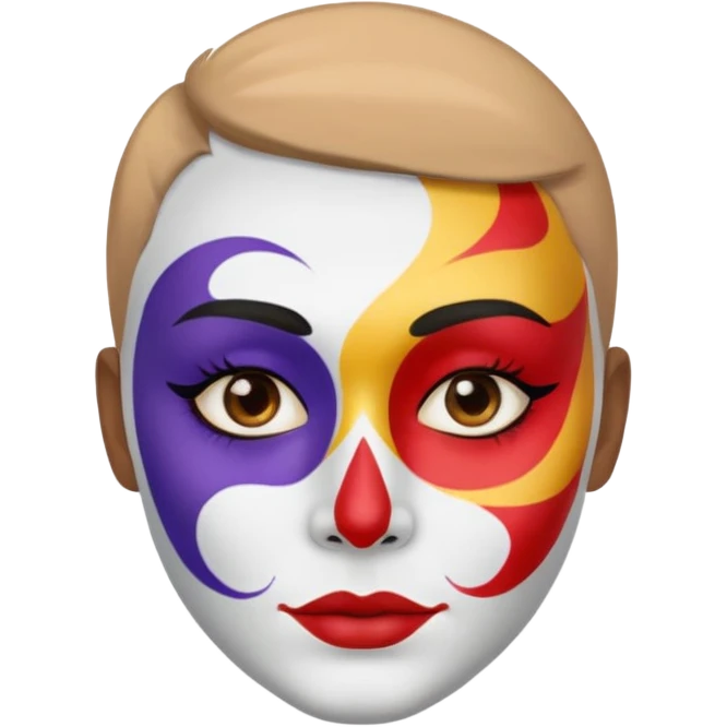 Fan with Face Paint emoji