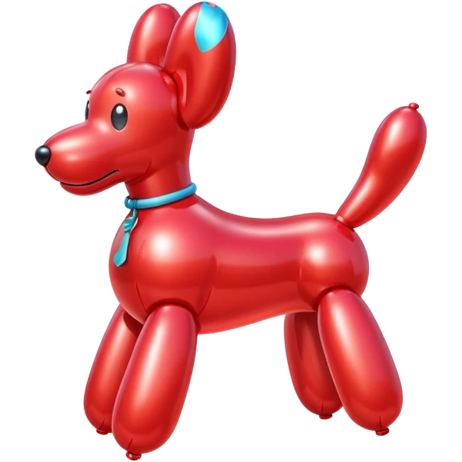 red ballon dog emoji