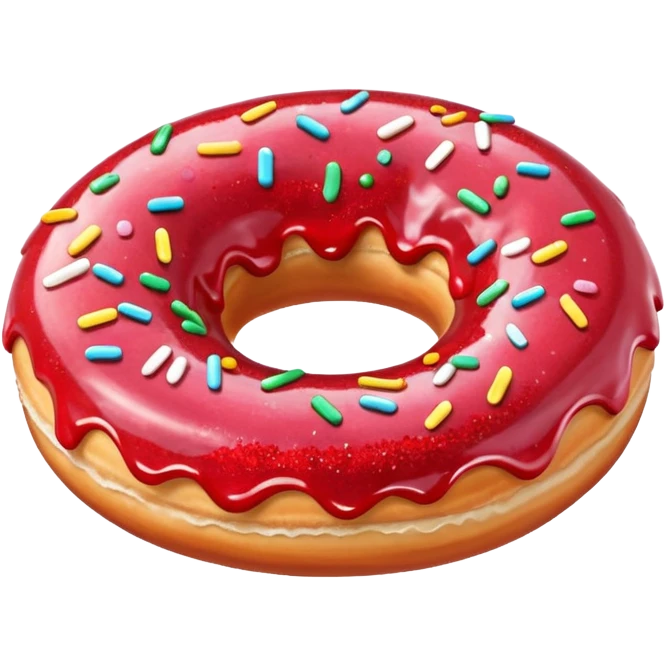 red glitter donut emoji