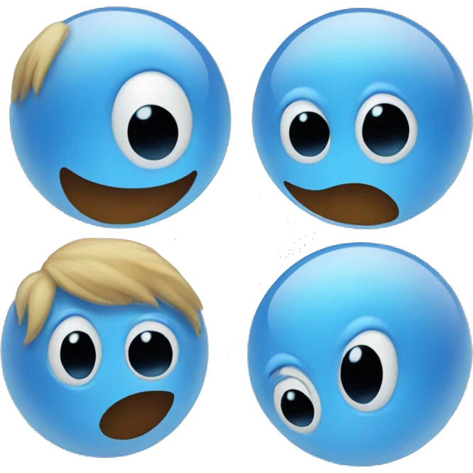 Blue bubbles emoji