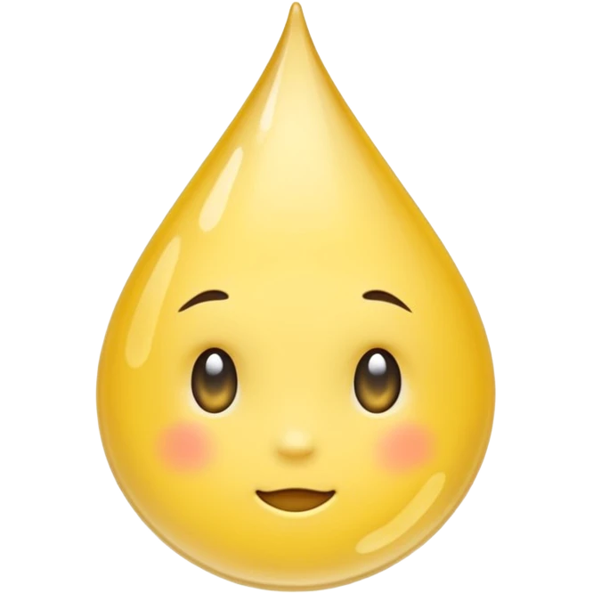 Yellow water drop emoji