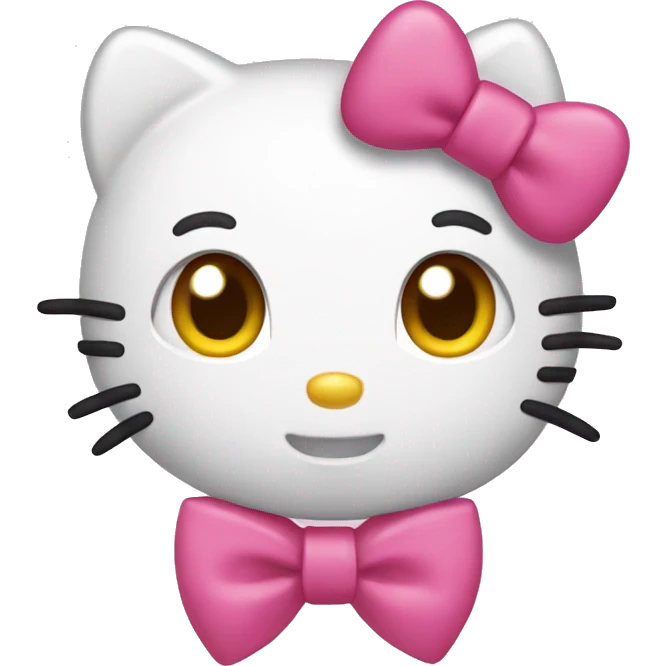 Hello kitty with bow emoji
