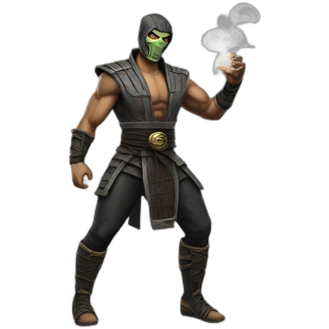 Smoke mortal kombat  emoji