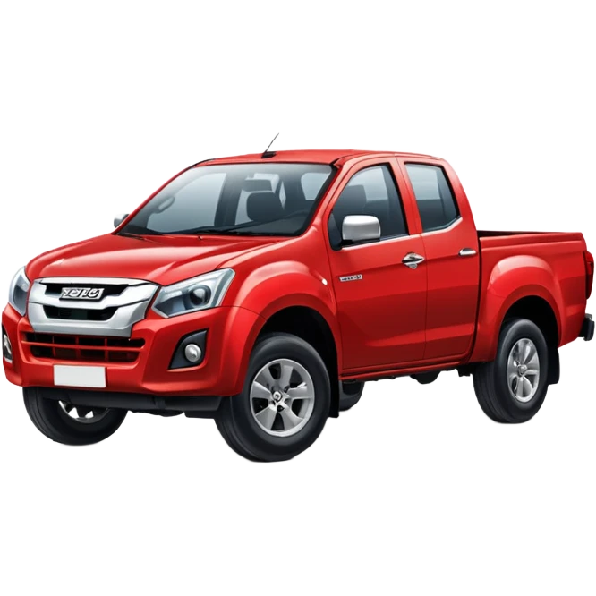 red isuzu d-max pickup truck driving  emoji