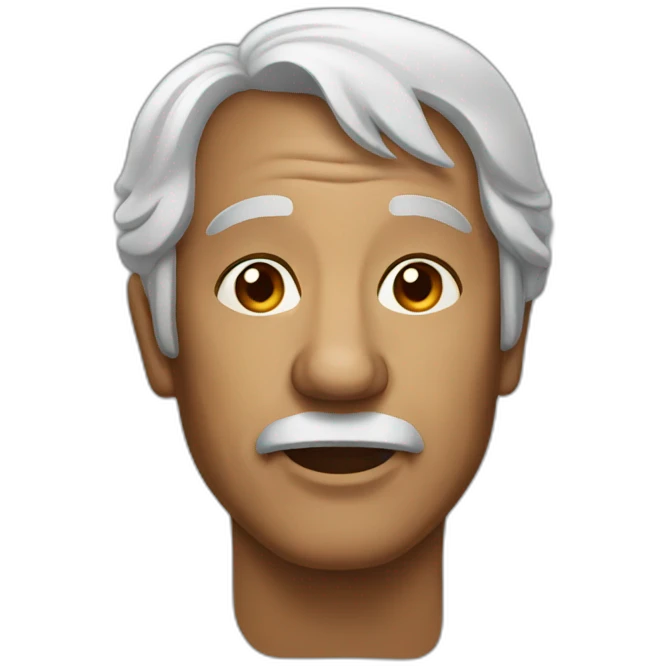 old man bold and use earings emoji
