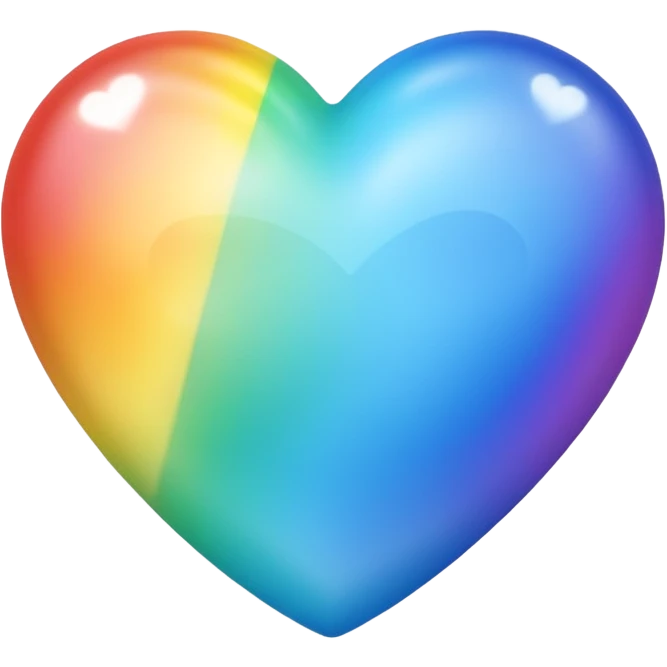 blue heart with a rainbow gradient emoji