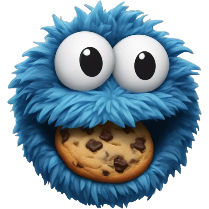 Life like Cookie Monster emoji