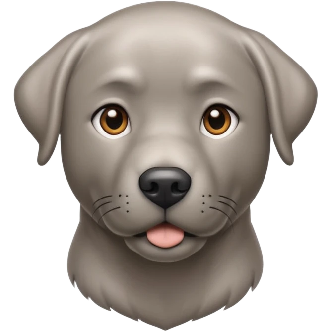 Silver labrador emoji