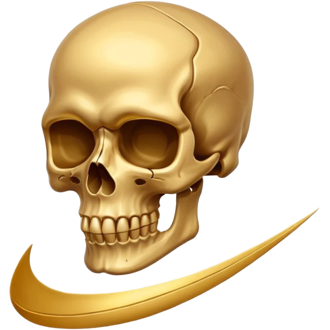skull in gold nike  emoji