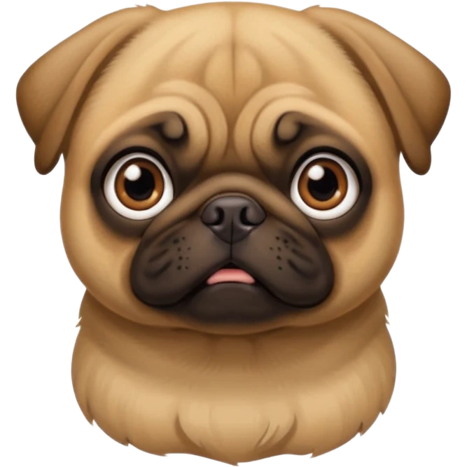 Make a brownish golden pug emoji