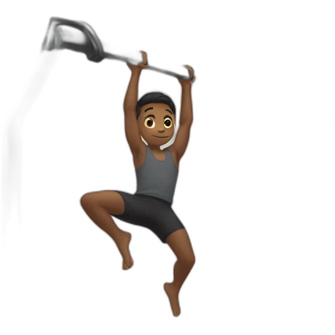 boy mixrace in front lever on drawbar emoji