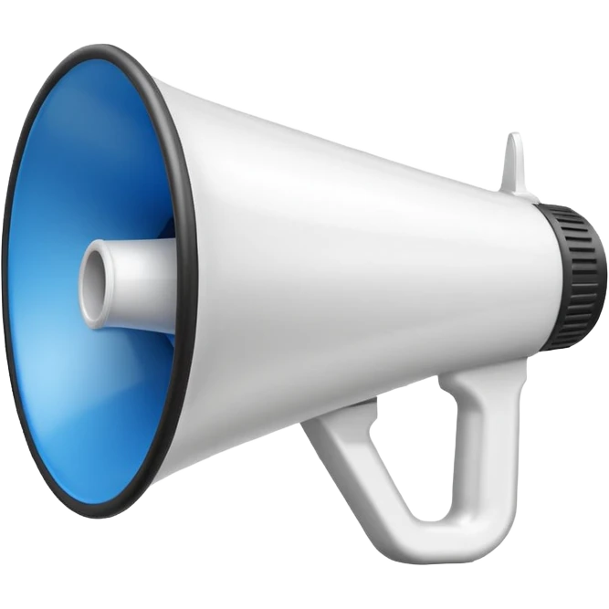 megaphone white emoji