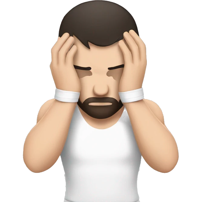 mma fighter hiding his face using hands emoji
