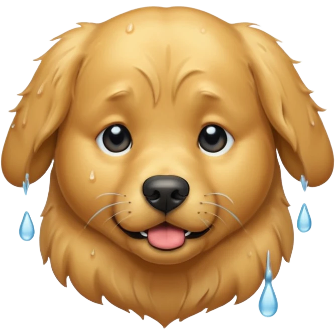 Crying golden retriever  emoji