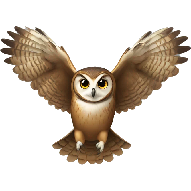 Flying owl emoji