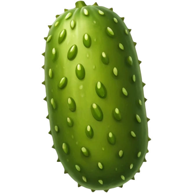green pickle with bumpy texture emoji