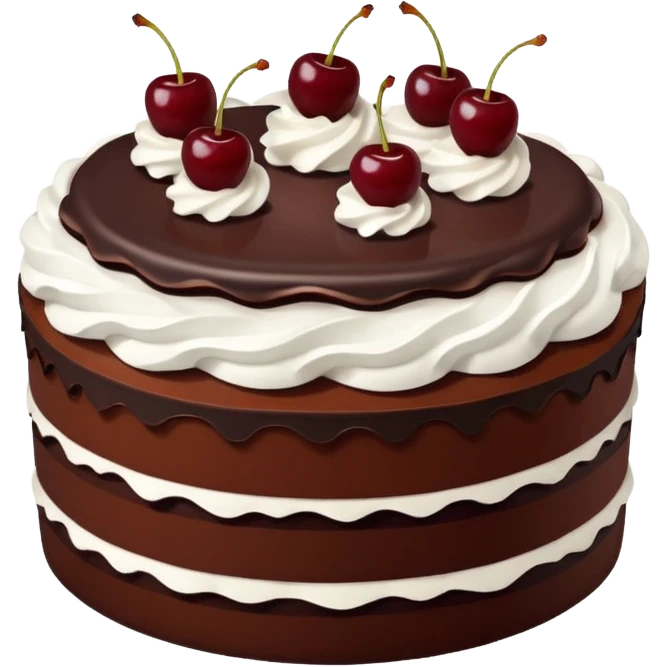 Black forest cake more darker emoji