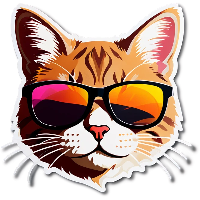 Cat with sunglasses emoji