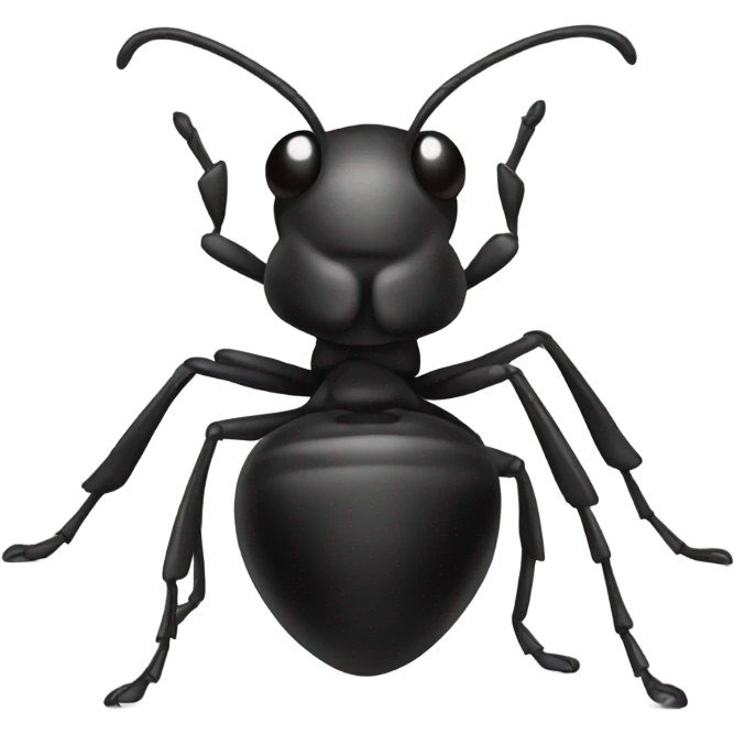 A black ant emoji