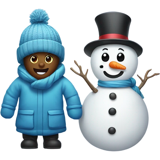 snowman and snowwoman emoji