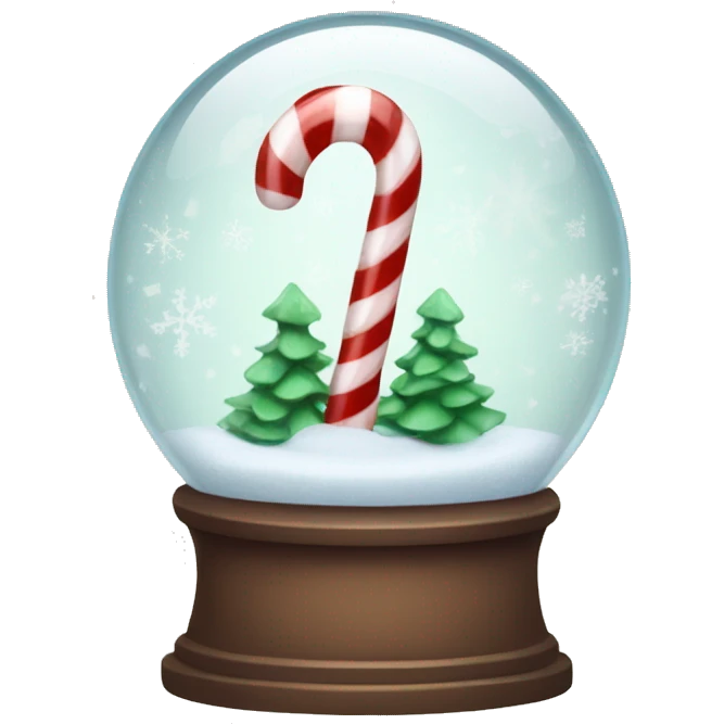 candy cane snow globe  emoji
