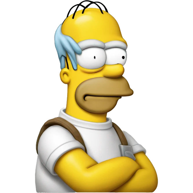 Homer Simpson, avec une facture dans la main emoji