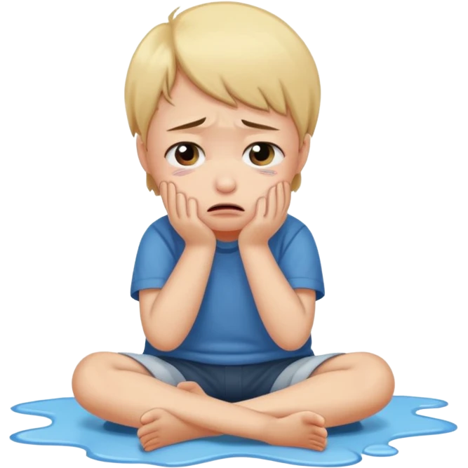 child crying laying on floor emoji