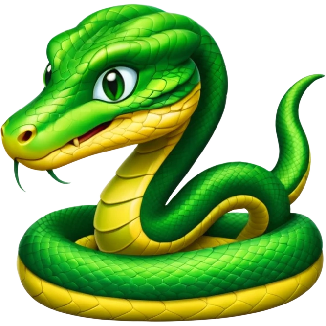 green viper cute emoji