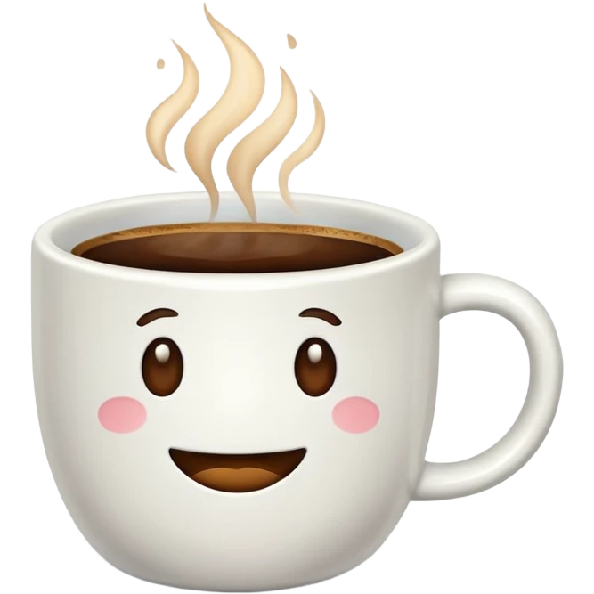 basic all white mug in coffee emoji