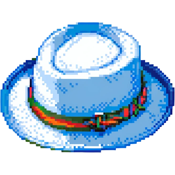Синяя панамка со шнурком, no background emoji