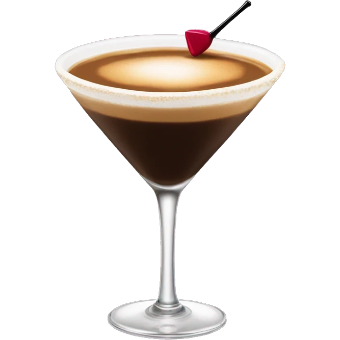 Espresso martini with lipstick stain emoji