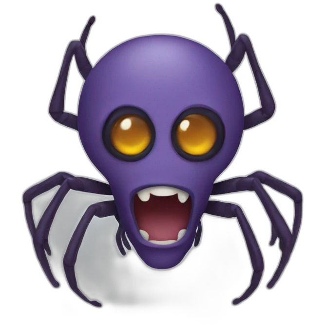 Spider with Bob Mortimers face emoji