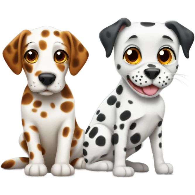 dalmatian and tortoise shell cat emoji