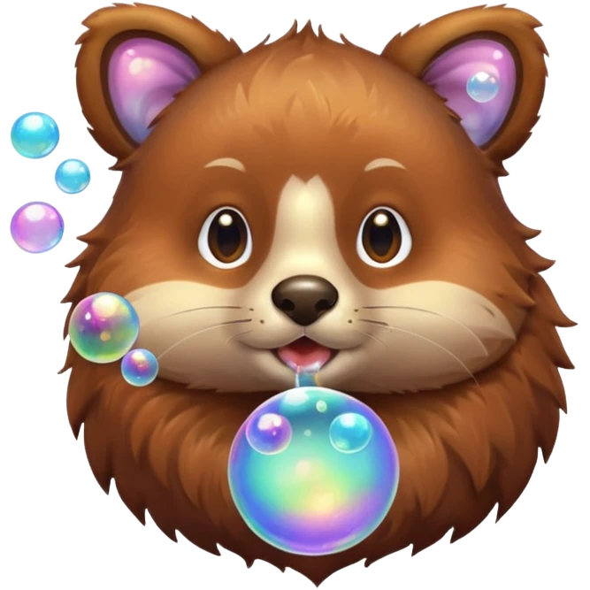 animale blowing bubbles emoji