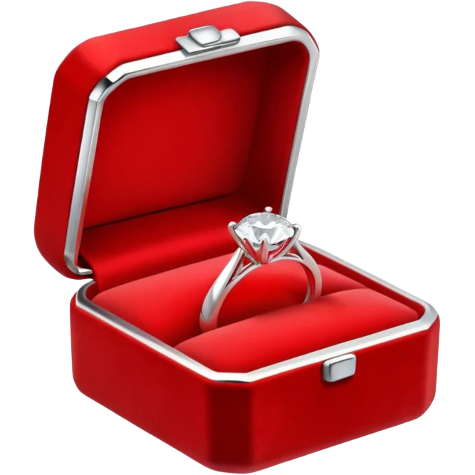 Diamond Ring in Simple Red Box emoji