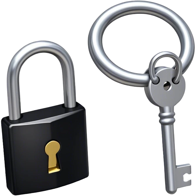 Locked padlock black emoji