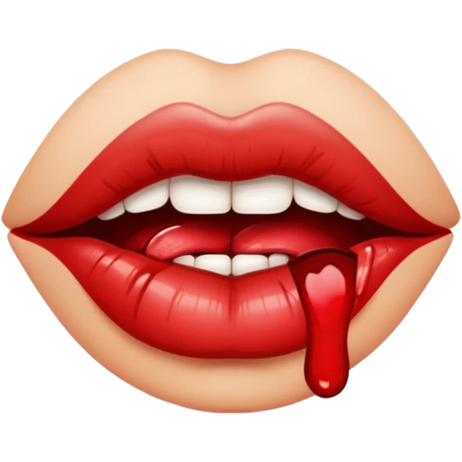 bleeding lips emoji