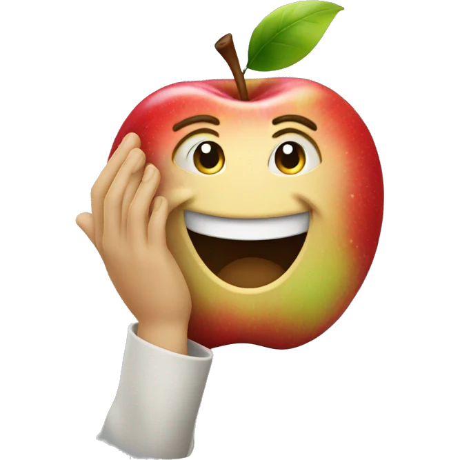 Clapping apple emoji